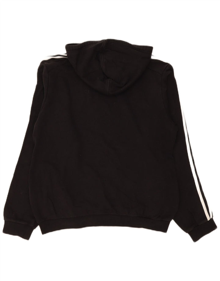 Pulover Adidas pentru bărbați, bumbac mediu negru