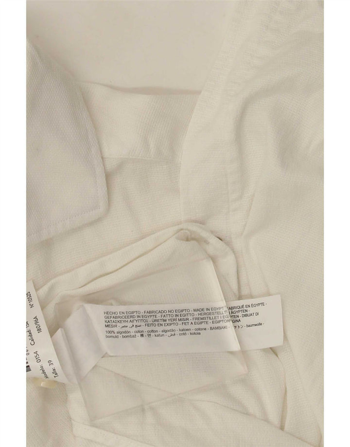 Camasa Massimo Dutti barbati marimea 39 bumbac alb mediu