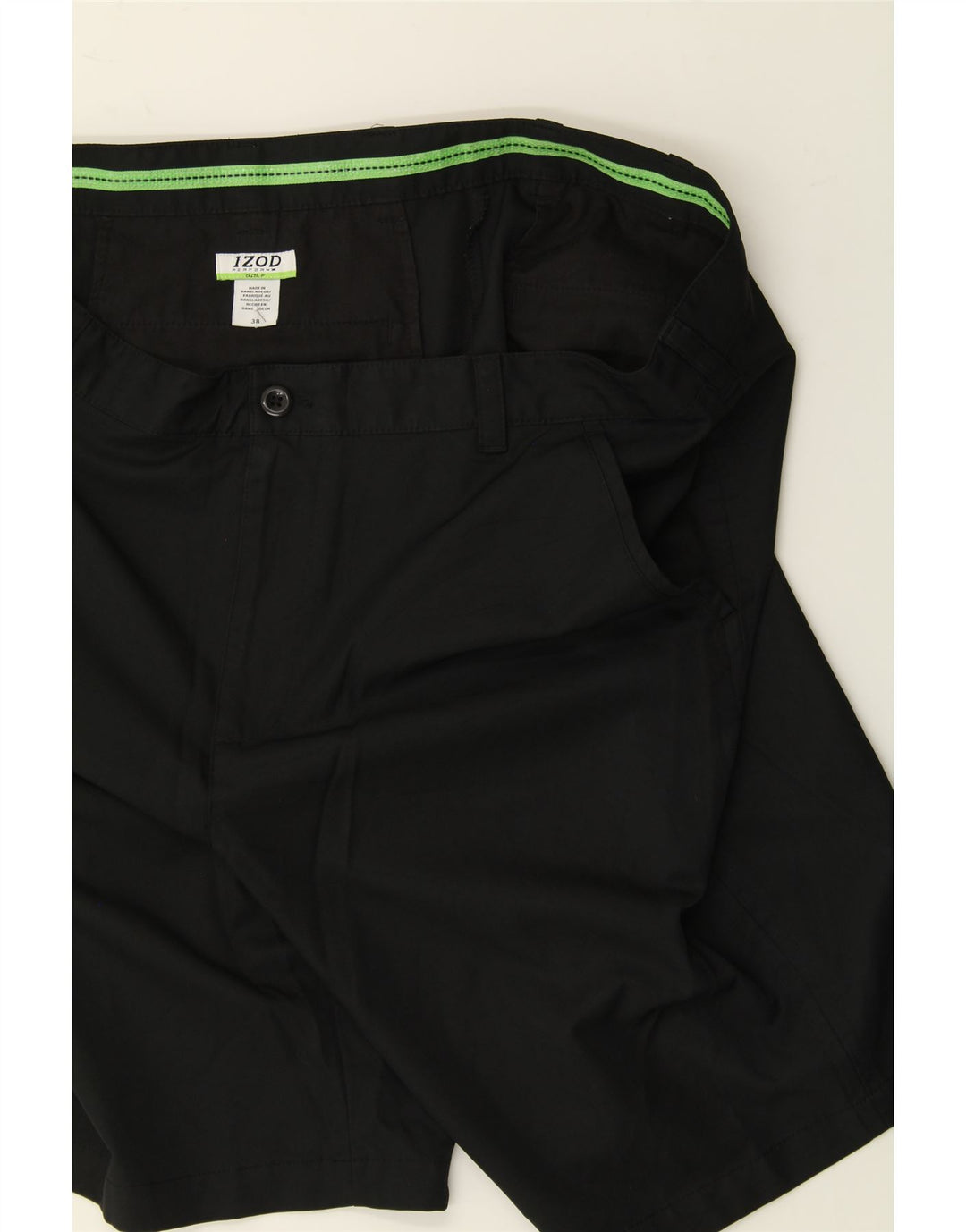 IZOD Mens Golf Chino Shorts W38 XL Black Vintage Izod and Second-Hand Izod from Messina Hembry 