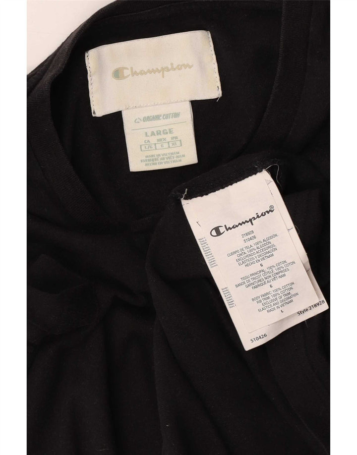 Tricou pentru bărbați Champion Top mare din bumbac negru