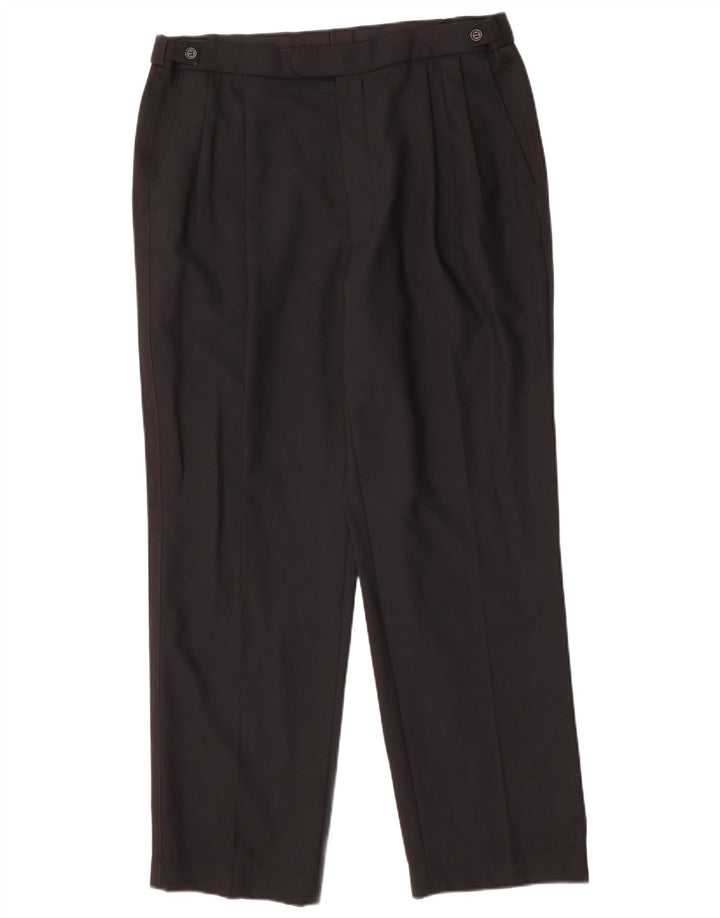 Pantaloni de costum pentru bărbați Marks & Spencer L36 L31 Lână neagră