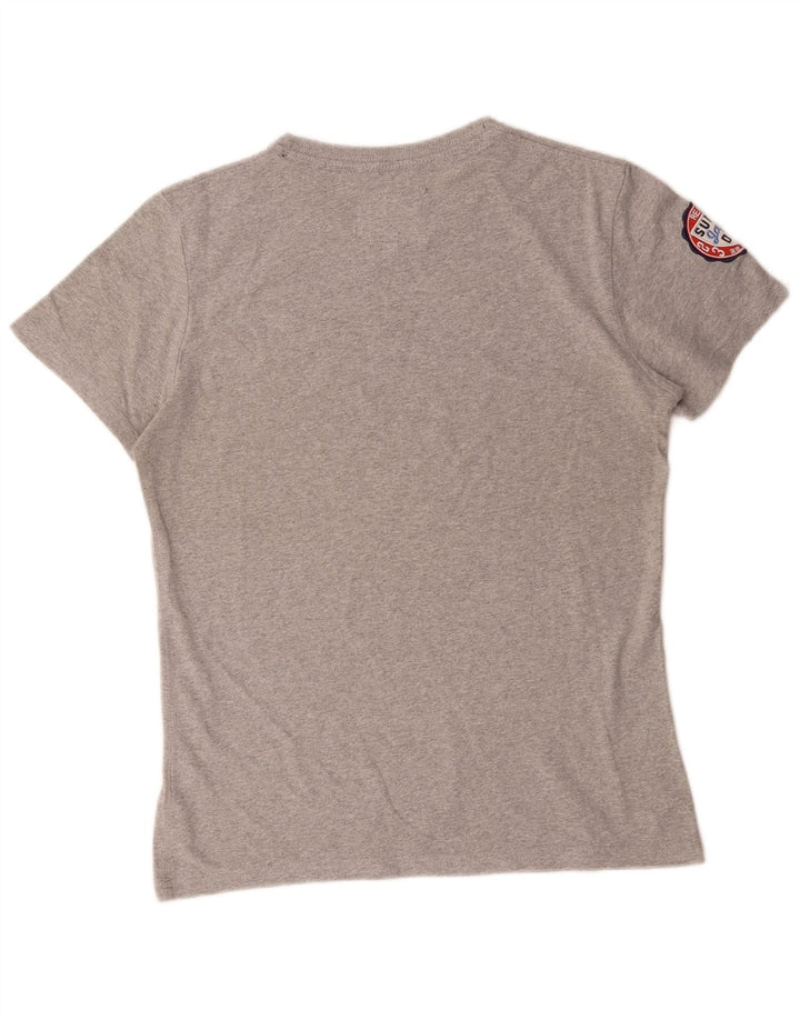 Tricou grafic pentru bărbați Superdry Top din bumbac gri mediu