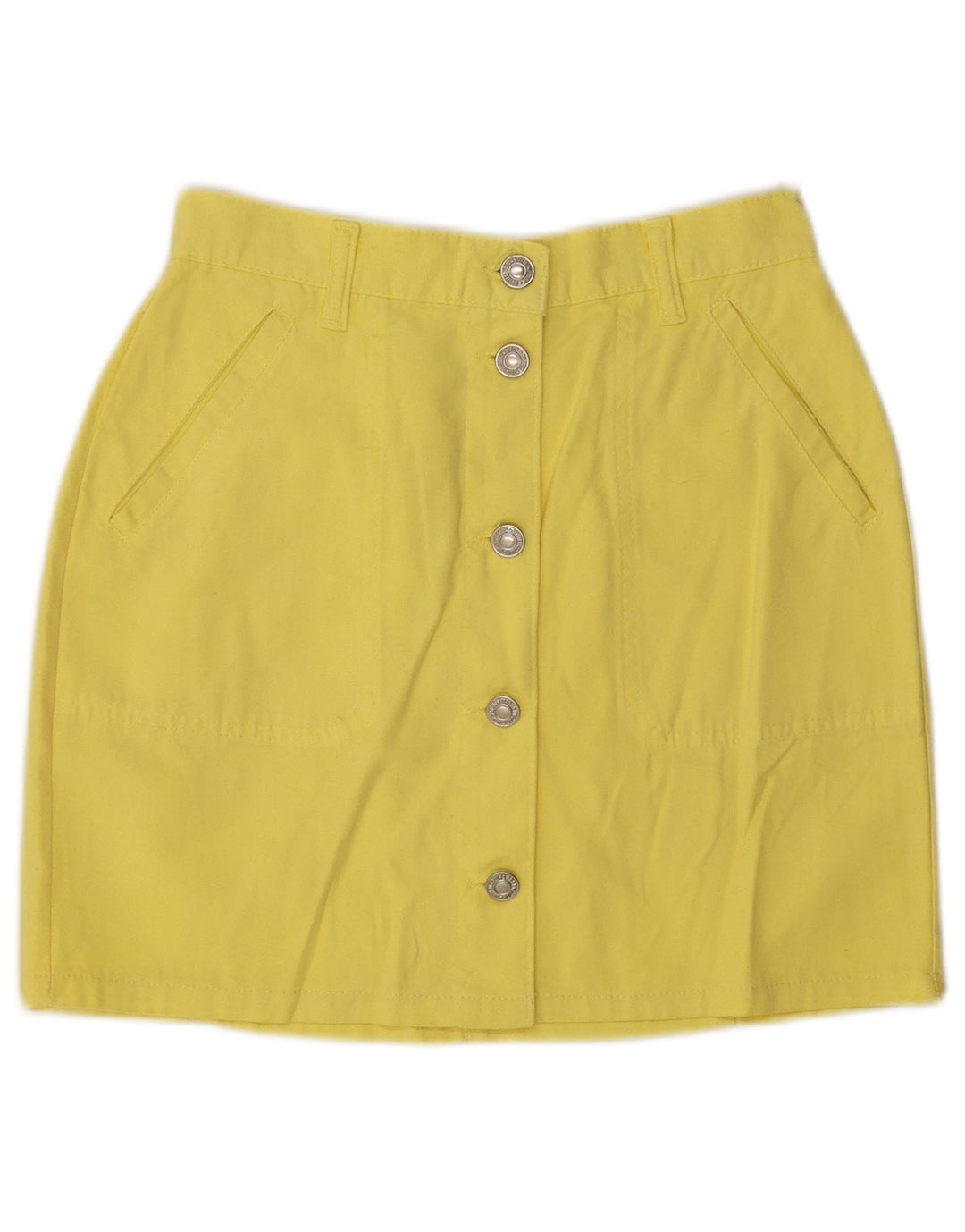 Fusta mini pentru femei Benetton IT 40 Small W26 Bumbac galben