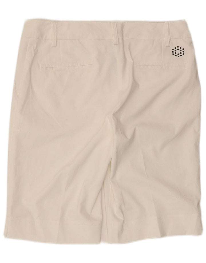 Pantaloni scurti chino pentru femei Puma UK 12 Medium W34 Poliester alb