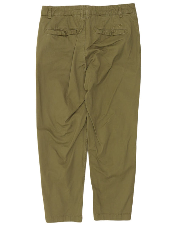 Pantaloni chino conici pentru femei Fat Face UK 10 Mici L30 L25 Bumbac verde