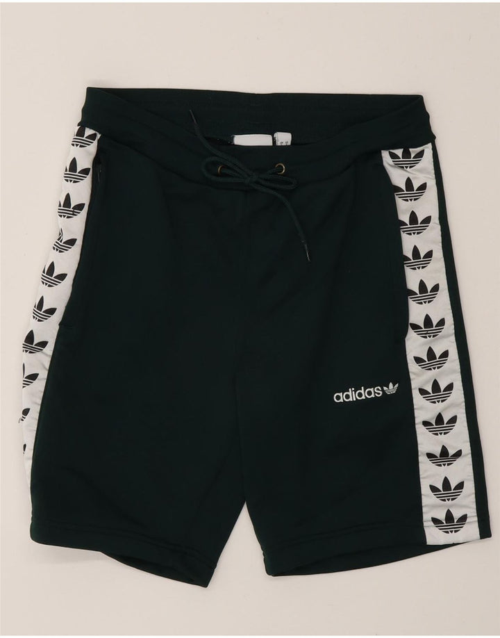 Pantaloni scurți sport grafic Adidas pentru bărbați, mici, verzi, din poliester
