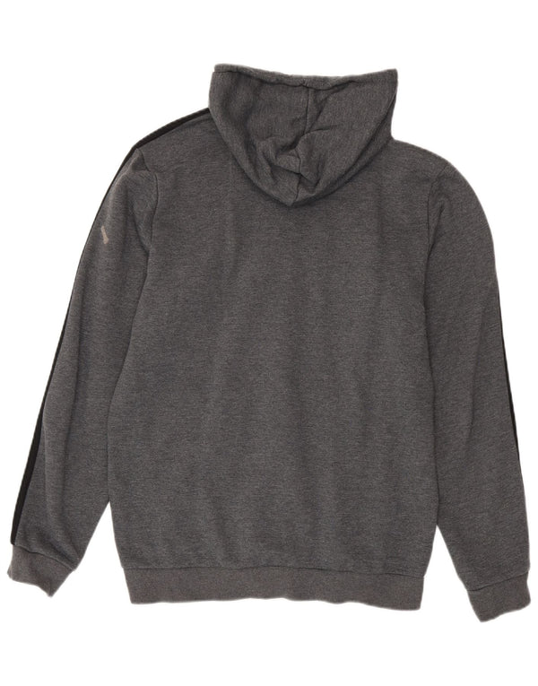 Pulover Adidas pentru femei cu fermoar, UK 14, bumbac gri mediu