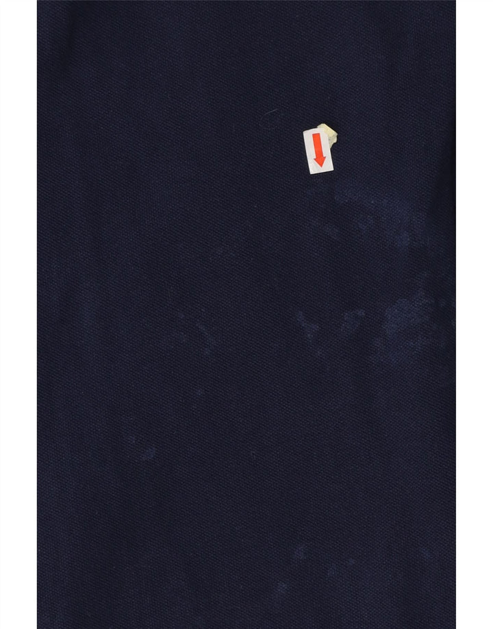 RALPH LAUREN Tricou polo cu mânecă lungă pentru femei UK 12 Mediu Bumbac bleumarin