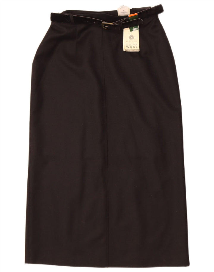 Fusta midi pentru femei St. Bernard US 12 Large W30 Lână neagră