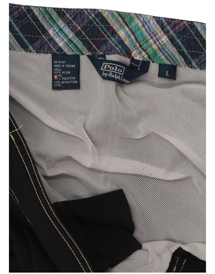 Pantaloni scurți de înot cargo pentru bărbați Polo Ralph Lauren, mari, negru, poliester