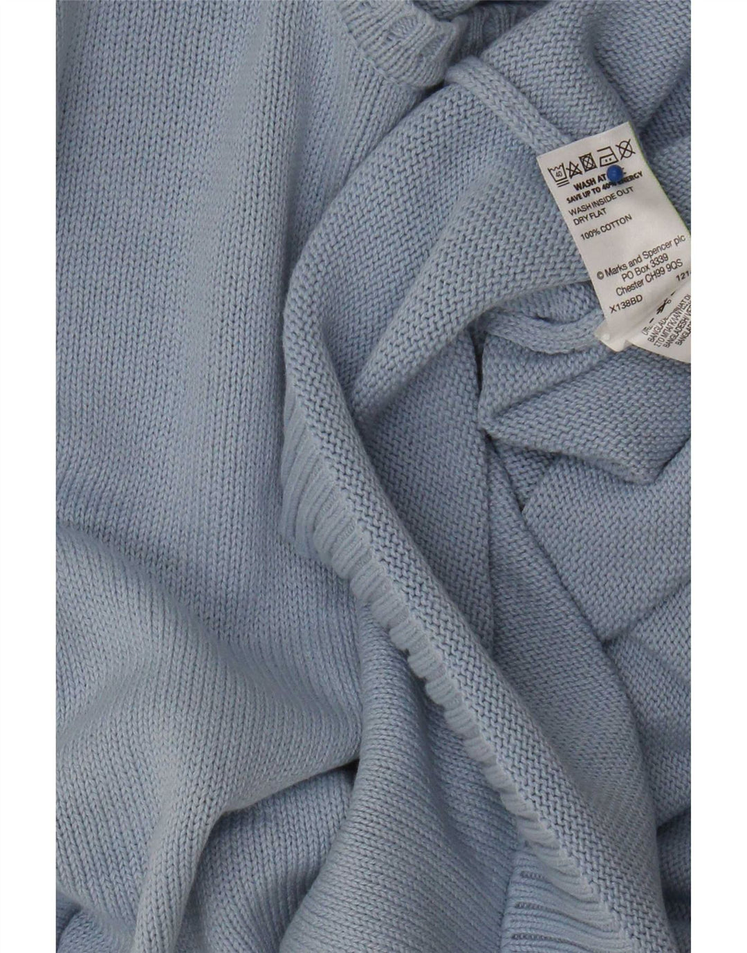Pulover pentru femei Marks & Spencer cu gât cu barca UK 16 Large Blue