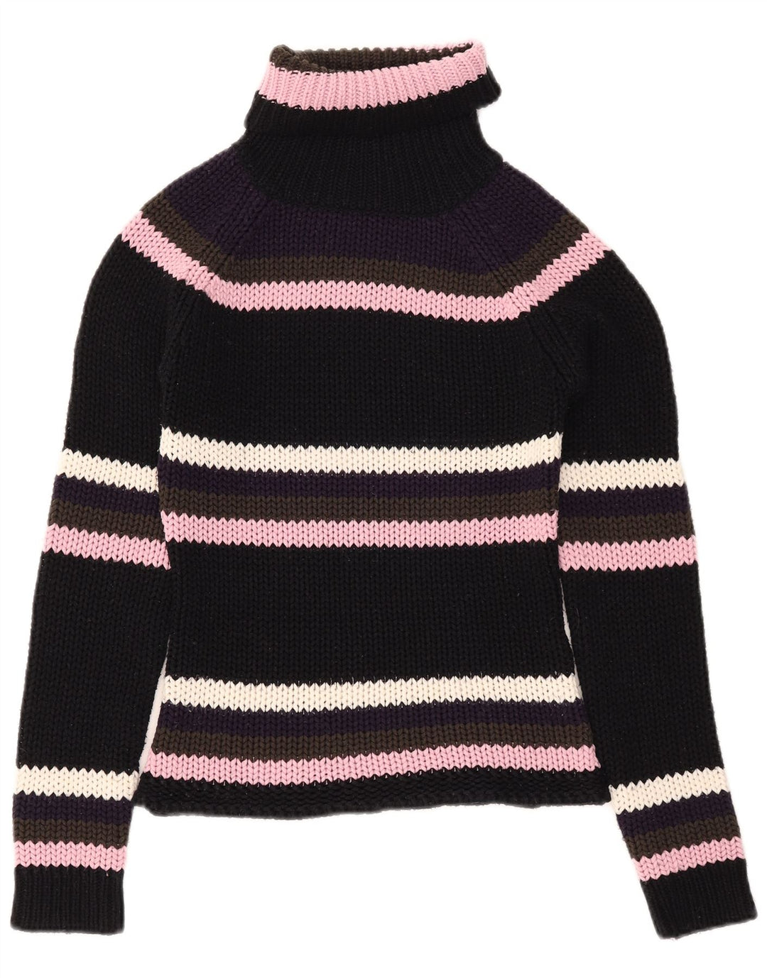 Pulover Madonna cu gât rulat pentru femei UK 12 Medium Black Dunge Acrilic