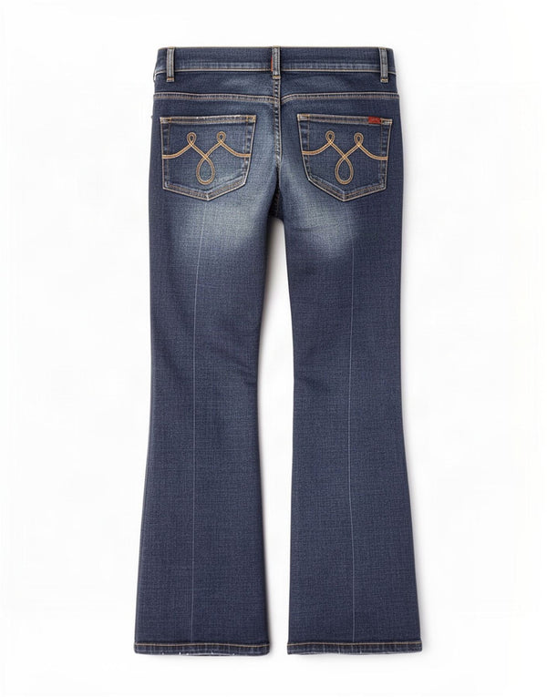 Oasis Womens Bootcut Jeans UK 12 Medium W30 L27 Blue Cotton
