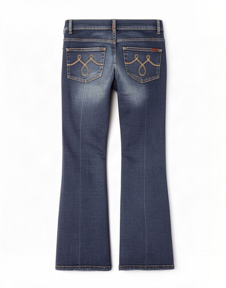 Oasis Blugi Bootcut pentru femei UK 12 Medium L30 L27 Bumbac albastru