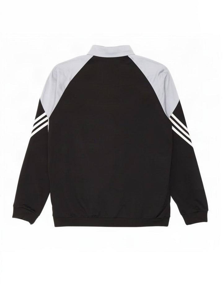 Jachetă de trening pentru bărbați Adidas, mare, negru, poliester bloc de culoare