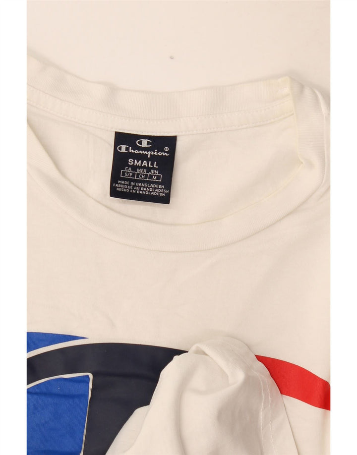 Tricou grafic Champion pentru bărbați Top mic alb