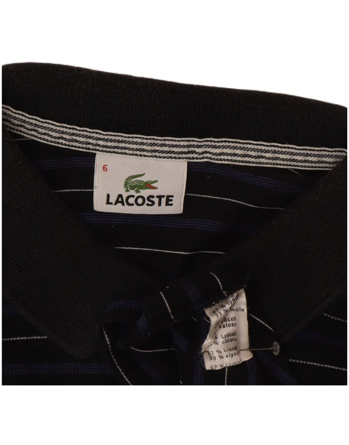 Tricou polo Lacoste pentru bărbați Mărimea 6 XL Bleumarin cu dungi Lyocell