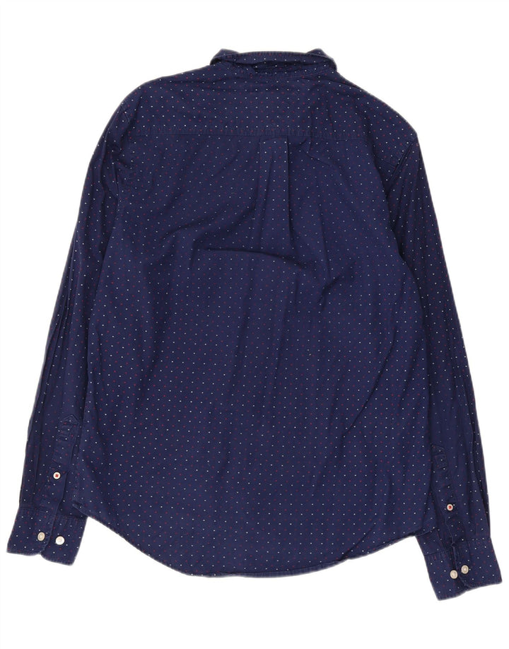 Cămașă grafică pentru bărbați Tommy Hilfiger, bumbac, albastru bleumarin