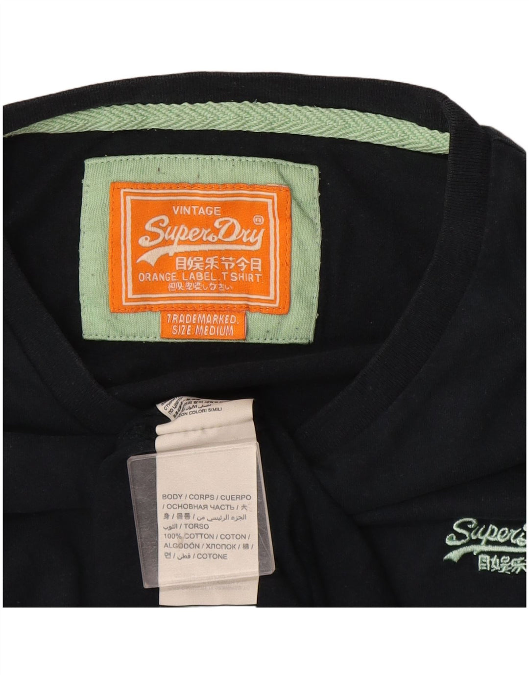 Tricou pentru bărbați Superdry Top Medium Bleumarin Bumbac