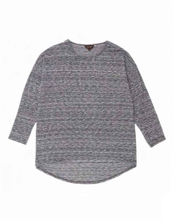 Phase Eight Top pentru femei cu mânecă lungă UK 12 Medium Gri Peteed Viscose