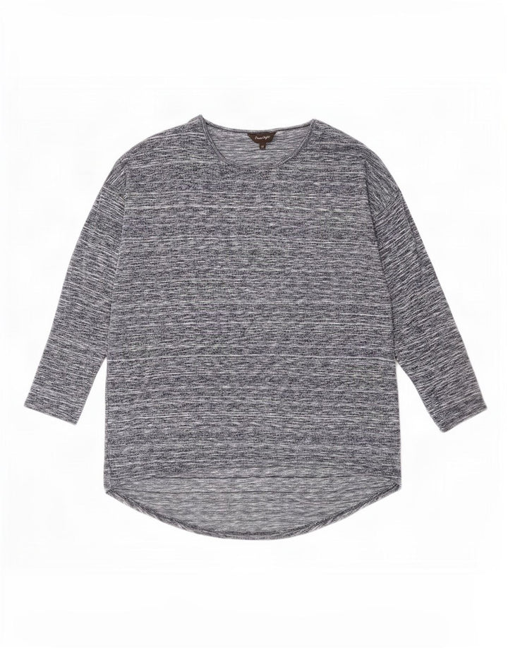 Phase Eight Top pentru femei cu mânecă lungă UK 12 Medium Gri Peteed Viscose