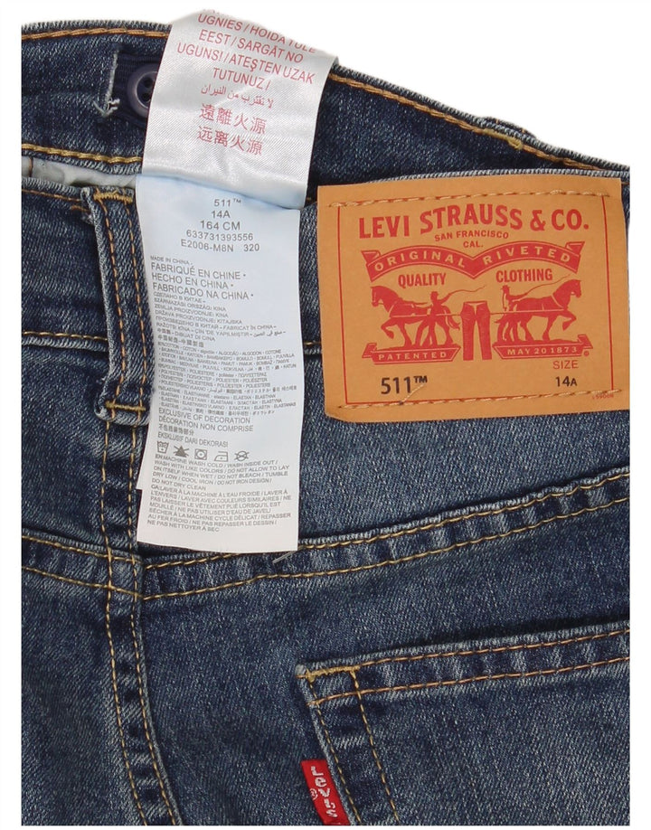 Blugi Levi's 511 Slim 13-14 ani W28 L30 Bumbac albastru