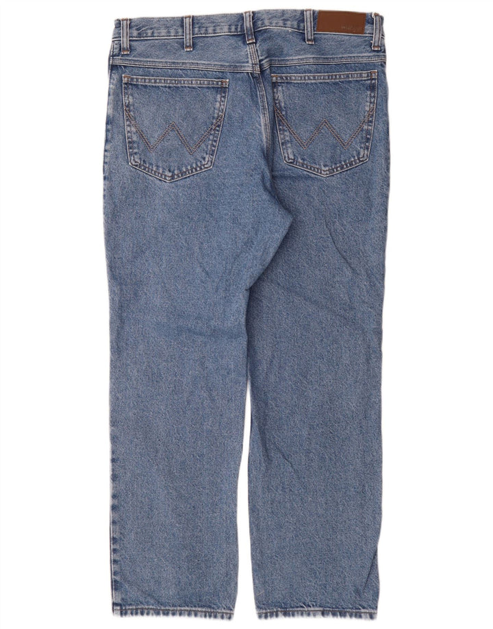 Blugi drepti pentru bărbați Wrangler W36 L30 Bumbac albastru
