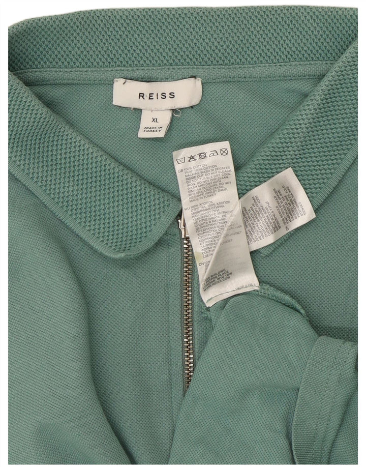 Tricou polo pentru bărbați Reiss XL, bumbac verde