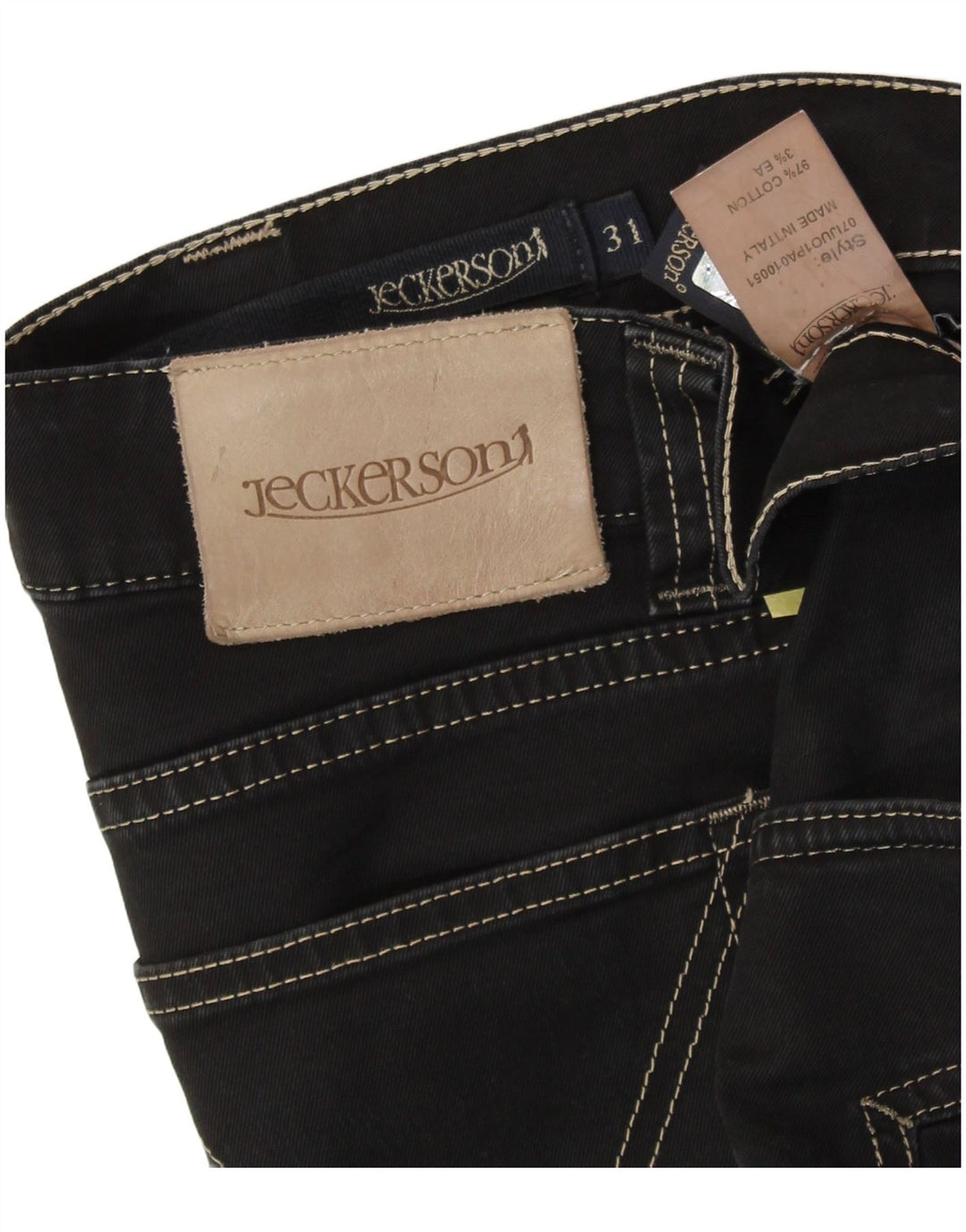 Jeans drept bărbați JECKERSON W31 L32 bumbac negru