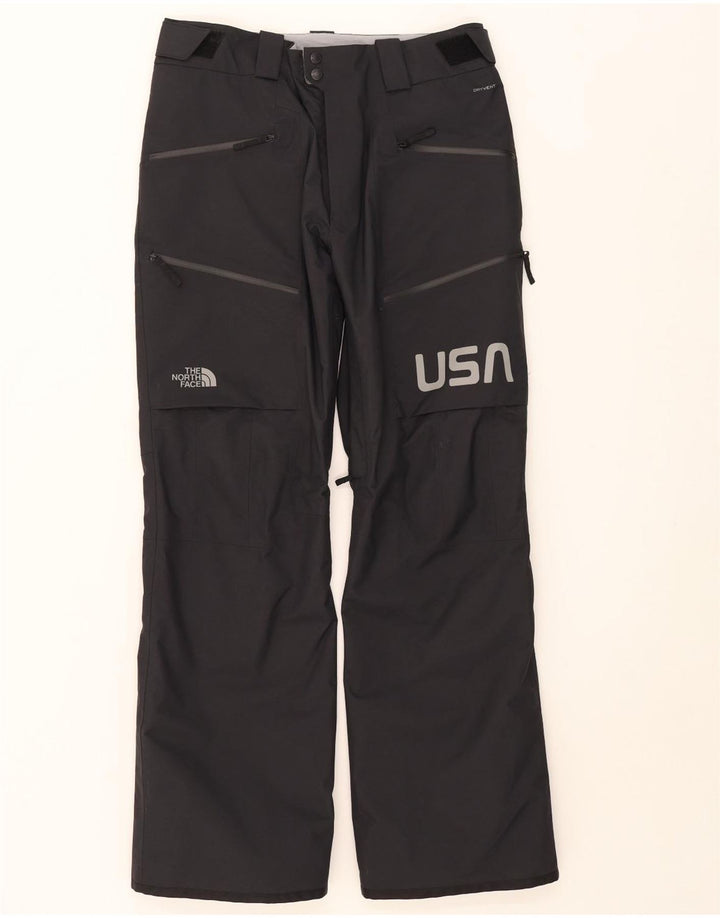 Pantaloni de schi The North Face pentru bărbați cu grafică din nailon mediu negru