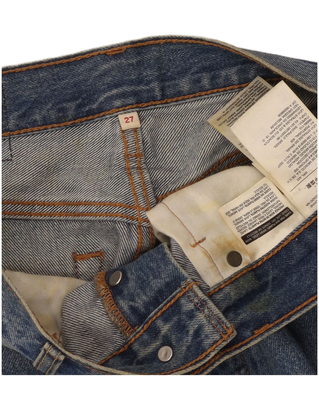 Fusta de blugi pentru femei Levi's W27 Small Blue Bumbac