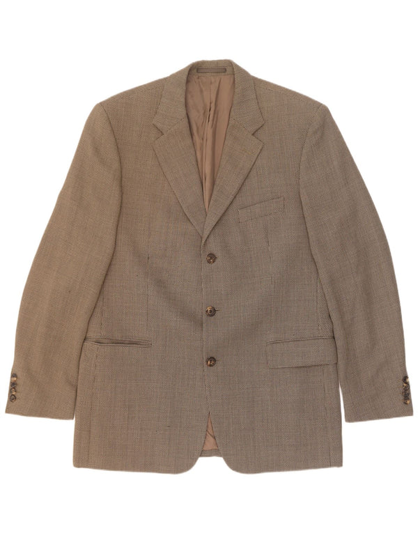 Blazer pentru bărbați Hugo Boss cu 3 nasturi EU 54 2XL Lână gri