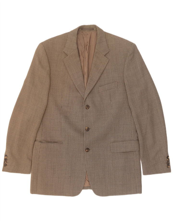 Blazer pentru bărbați Hugo Boss cu 3 nasturi EU 54 2XL Lână gri