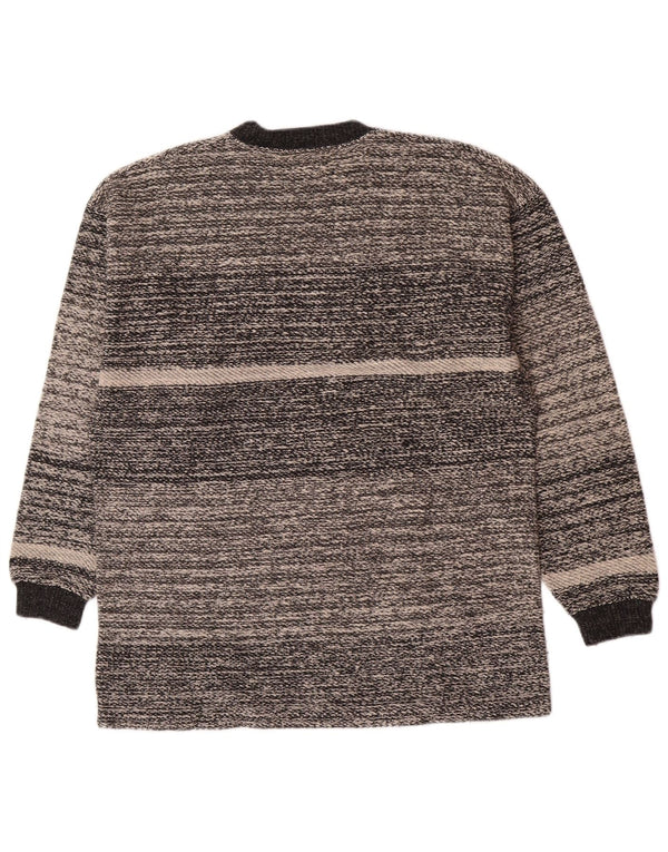 Pulover Levi's pentru bărbați, cu gât crew, bumbac cu dungi, gri mediu