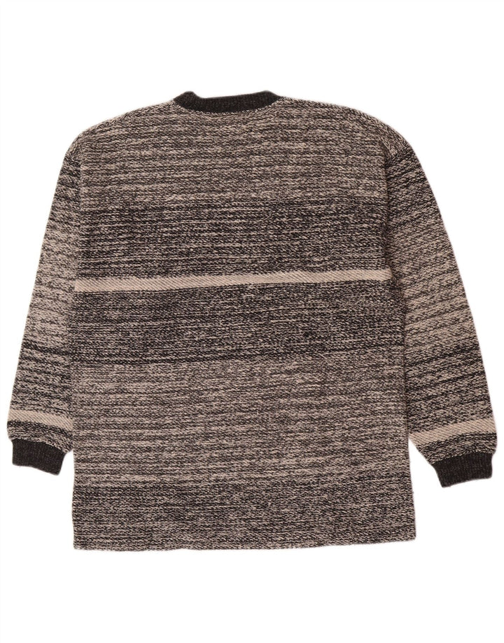 Pulover Levi's pentru bărbați, cu gât crew, bumbac cu dungi, gri mediu