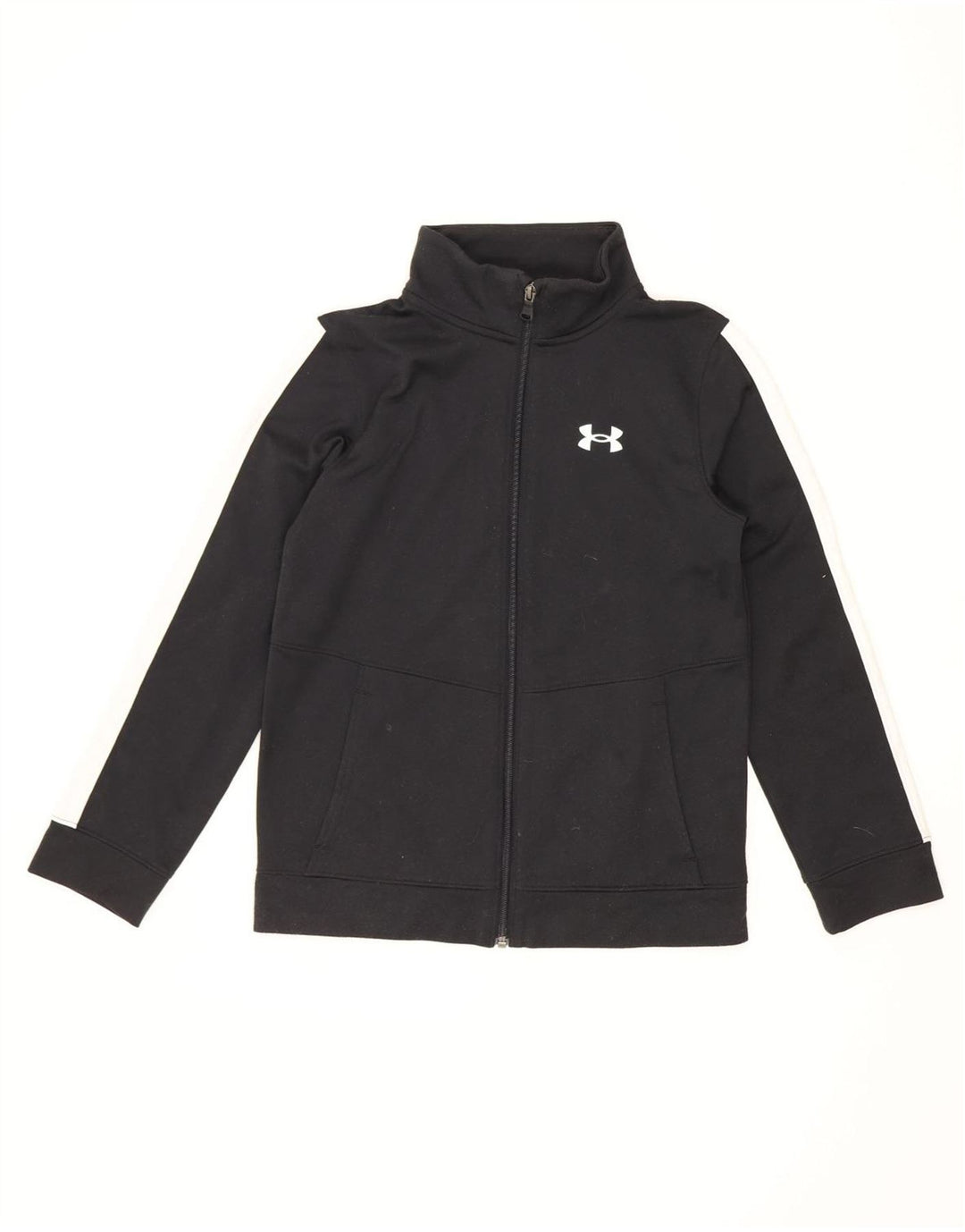 Jachetă de trening Under Armour pentru băieți 9-10 ani, mediu negru, color block