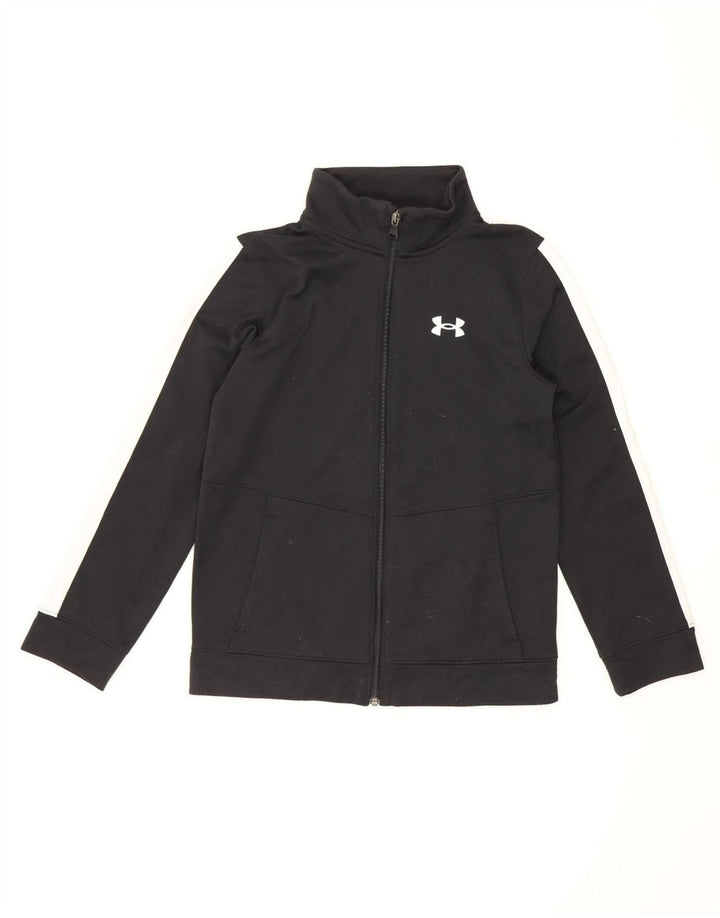 Jachetă de trening Under Armour pentru băieți 9-10 ani, mediu negru, color block