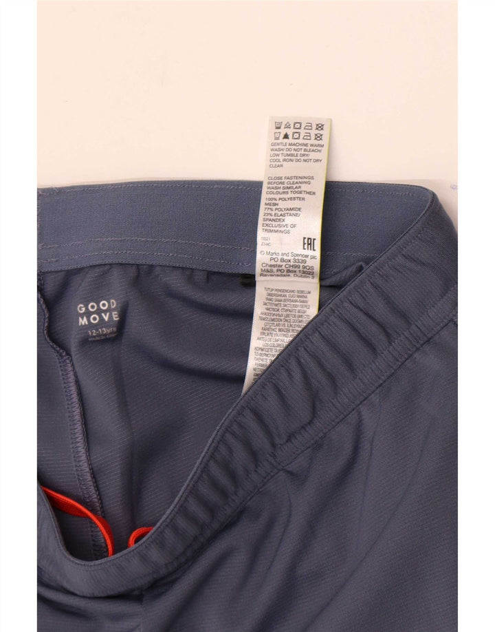 Pantaloni scurți sport Marks & Spencer pentru băieți 12-13 ani poliester bleumarin