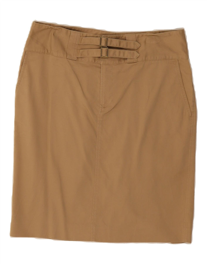RALPH LAUREN Womens Pencil Skirt US 8 Medium W30  Beige Cotton Vintage Ralph Lauren and Second-Hand Ralph Lauren from Messina Hembry 