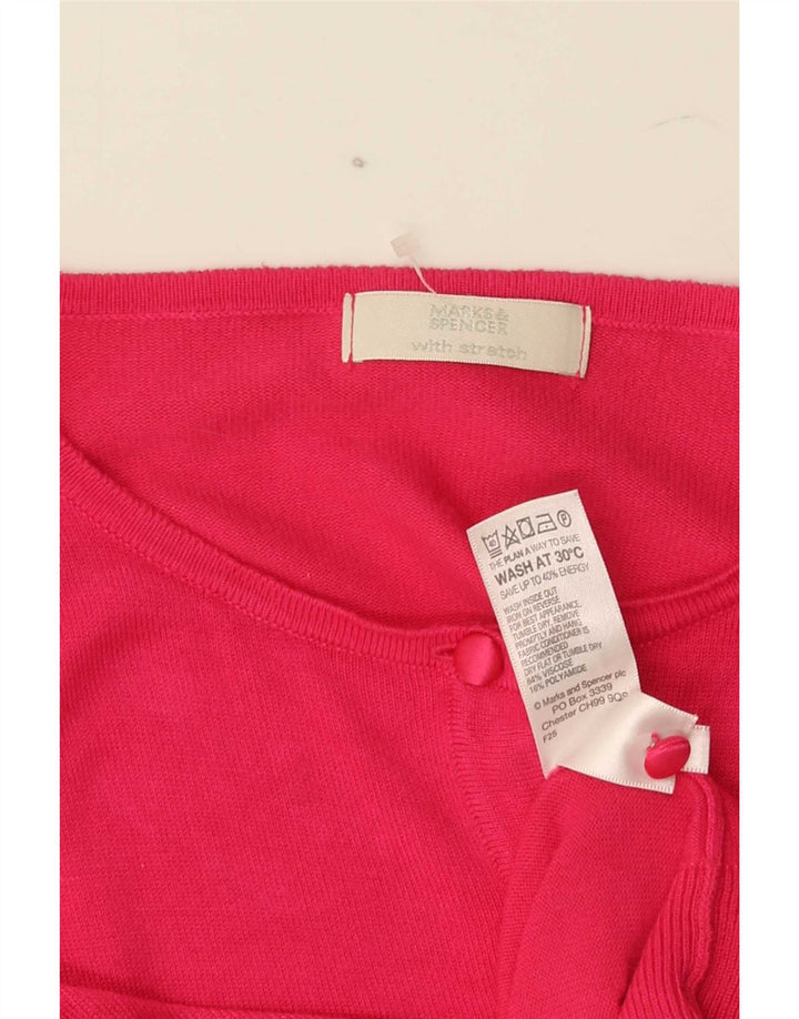 Pulover cardigan pentru femei Marks & Spencer UK 8 mic roz viscoză