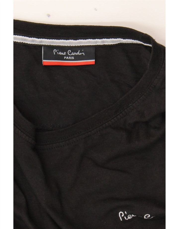 PIERRE CARDIN Mens T-Shirt Top Small Black Cotton Vintage Pierre Cardin and Second-Hand Pierre Cardin from Messina Hembry 