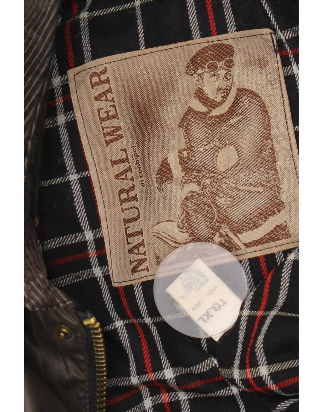 Jachetă Conbipel pentru bărbați din bumbac cerat UK 42 XL Kaki Poliester