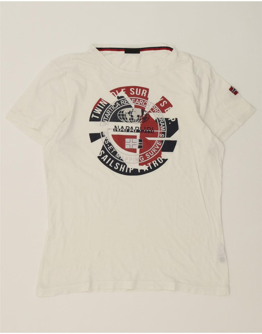 Tricou grafic pentru bărbați Napapijri Top Medium White Bumbac