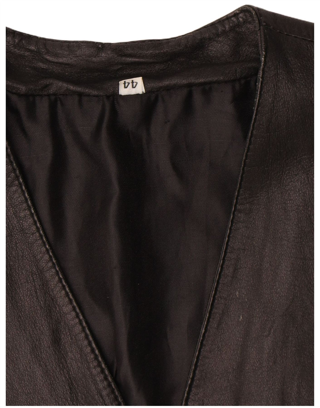 Vestă din piele vintage pentru femei IT 44 Medium Black