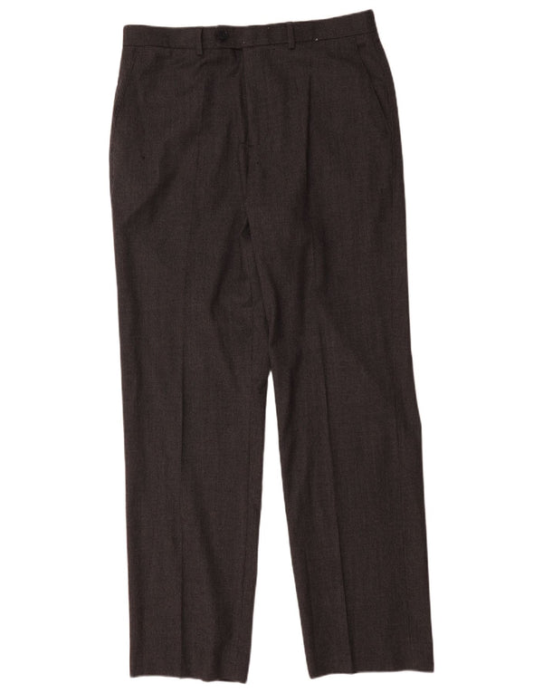 Marks & Spencer Pantaloni drepți pentru bărbați L34 L32 Lână gri