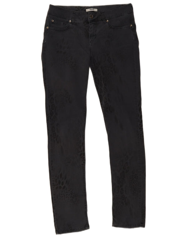 Blugi skinny pentru femei Liu Jo L30 L31 Gri Animal Print