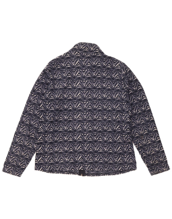 Jachetă fleece pentru femei Marks & Spencer UK 16 mare bleumarin geometric