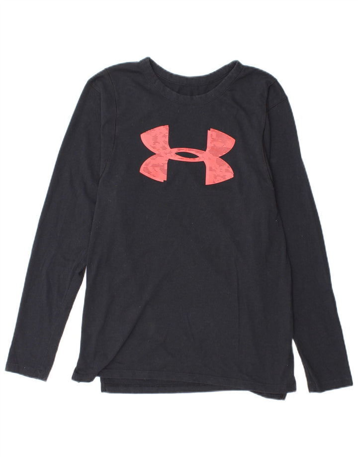 Tricou Under Armour pentru femei, cu grafică, cu mânecă lungă UK 10 Small Bleumarin