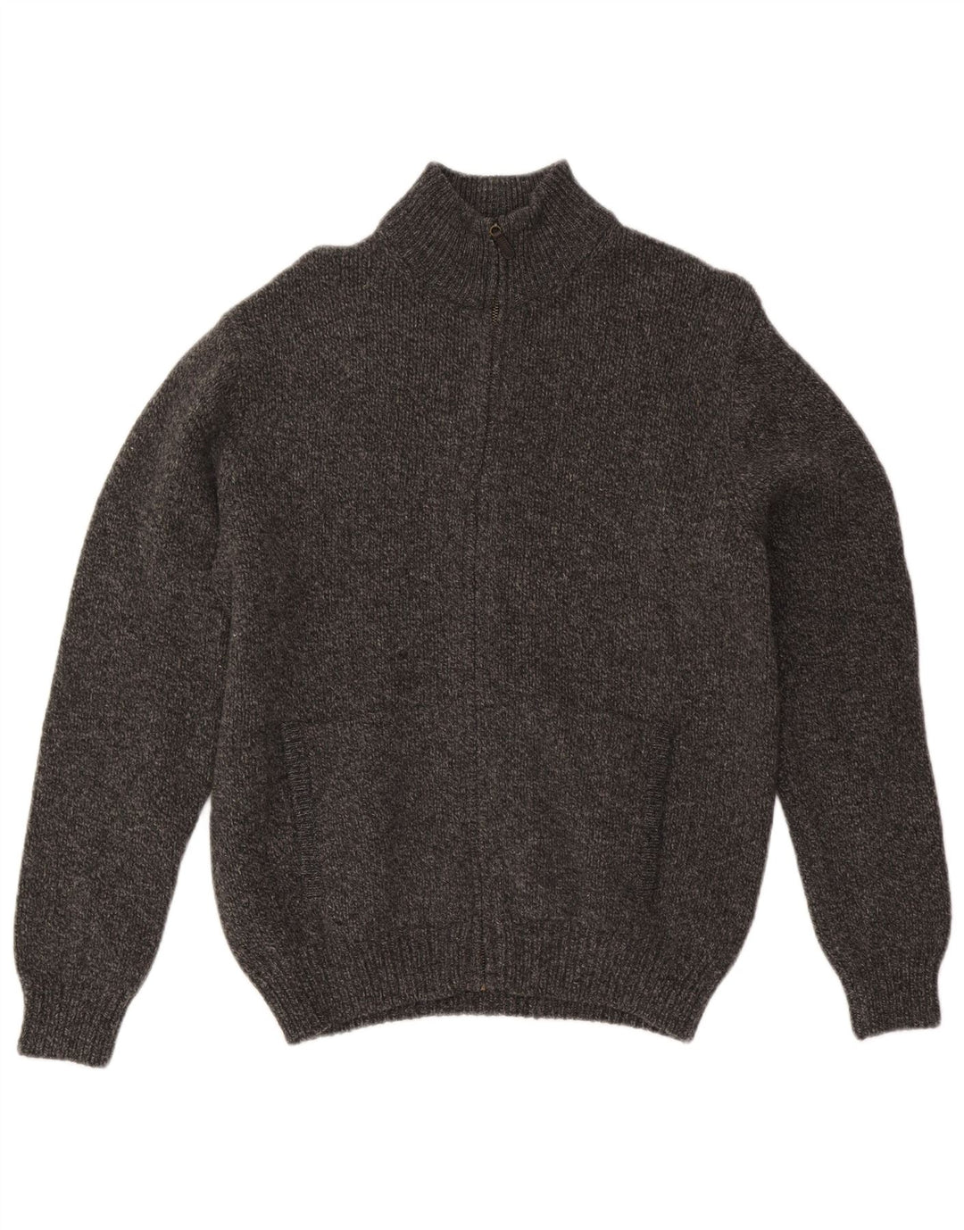 Pulover cardigan pentru bărbați L.L.Bean, lână de miel, gri mediu
