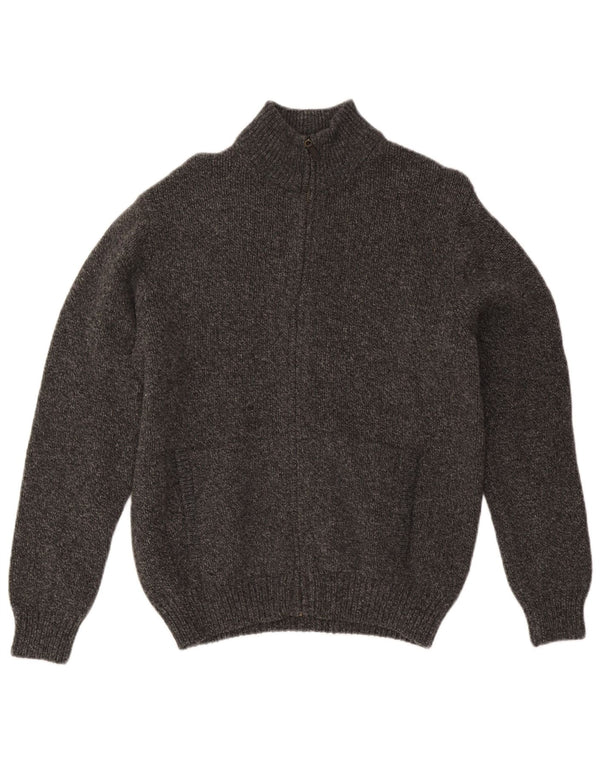 Pulover cardigan pentru bărbați L.L.Bean, lână de miel, gri mediu